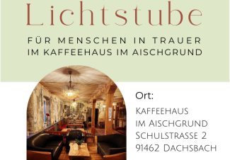 Plakatausschnitt mit Kaffeehausbild